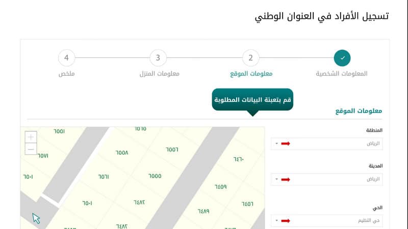 طريقة فتح حساب في العنوان الوطني السعودي